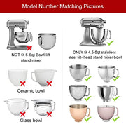 Mixer Bowl Cover for KitchenAid Tilt-Head 4.5-5 Quart Stand Mixer, Mixer Assecories Bowl Covers to Prevent Ingredients from Spilling, Mixer Lid Splash Guard, Open Hole Design in The Middle (2 Pack) - Kitchen Parts America