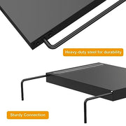 BBQ-PLUS Grill Side Shelf Replacement Part for Oklahoma Joe's Highland Offset Smoker 15202031 and Highland Reverse Flow Smoker 17202052,Accessories for Oklahoma Joe Highland Smoker,Black - Grill Parts America