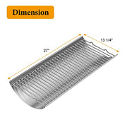Stainless Steel 27 Inch Ash Pan Replacment Part for Chargriller Charcoal 1224, 1324, 2121, 2222, 2727, 2828, 2929,BBQ Accessories for Charbroil 17302056 Grill,with 2 Fire Grate Hangers - Grill Parts America