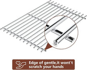 QuliMetal 66095 9 MM 304 Stainless Steel Cooking Grates (18.75" x 13.25") for Weber Genesis II and Genesis II LX 300 Series Gas Grills, Pack of 2… - Grill Parts America