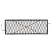 VEVOR X-Marks Fire Pit Grill Grate, Rectangle Cooking Grate, Heavy Duty Steel Campfire BBQ Grill Grid with Handle & Support X Wire, Portable Camping Cookware for Outside Party Gathering, 32 Inch Black - Grill Parts America