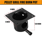 CVLOPWE Black Porcelain-Enameled Fire Burn Pot and Hot Rod Ignitor Kit Replacement Parts for Traeger and Pit Boss Pellet Grill - Grill Parts America