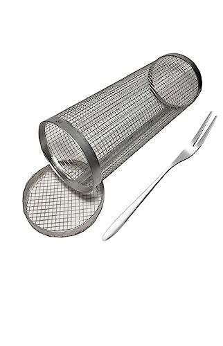 Stainless Steel BBQ Grill Accessories - Vegetable Grill Basket - Non-Stick Coating - Easy to Use Rotisserie for Outdoor Barbecues & Campfires - Perfect for Grilling Veggies, Meats, & Seafood. - I&O - Grill Parts America