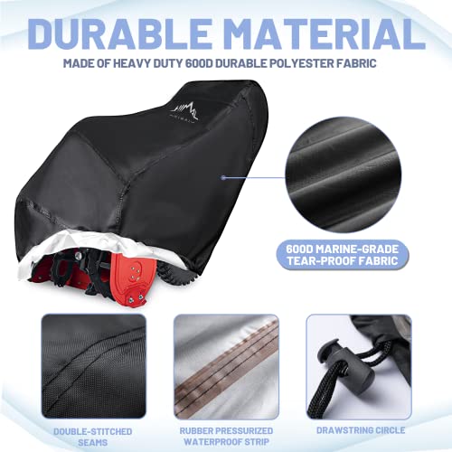 Himal Snow Thrower Cover-Heavy Duty Polyester,Waterproof,UV Protection,Universal Size Snow Blower Covers for Most Electric Two Stage Snow Blowers 58" L x 33" W x 52" H(XL) - Grill Parts America