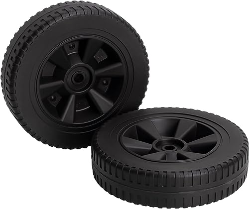 BBQ Future G210-0018-W1 8" Grill Wheels Replacement Parts for Charbroil Gas Grills 463320107 463320707, Thermos 461320508 461442113, Grill Master, Kenmore and Other Brands Grills, Black Plastic Wheel - Grill Parts America