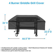 Unicook Griddle Cover, Compatible for Blackstone 36 Inch Grill, Camp Chef and More, Flat Top Grill Cover with Sealed Seam, Heavy Duty Waterproof Cooking Station Griddle Cover, Includes Support Pole - Grill Parts America