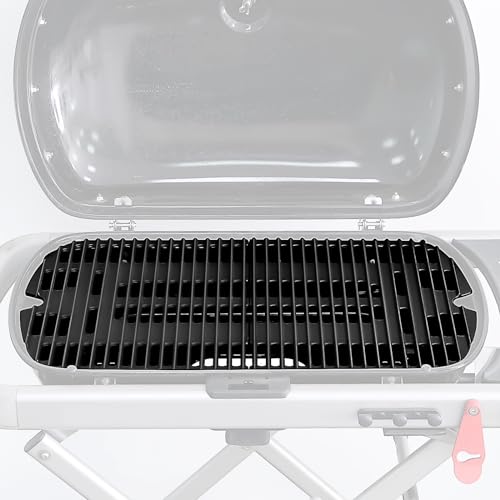 Uniflasy Cast Iron Grate for Weber Traveler Portable Gas Grill, fits Weber 9010001 9013001 9020001 9030001 Traveler Portable Gas Grill, Cooking Grill Grid Replacement Parts for Weber Traveler, 2PCS - Grill Parts America