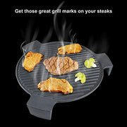 Hisencn 18" Cast Iron Plate Setter for Large Big Green Egg Accessories and Other 18 Inches Diameter Cooking Grills, Kamado Grill, Pizza Stone, Heat Deflector with 3 Legs - Grill Parts America