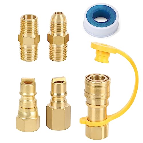 ATKKE 3/8 Inch Natural Gas Quick Connect Fittings Kit, LP Propane