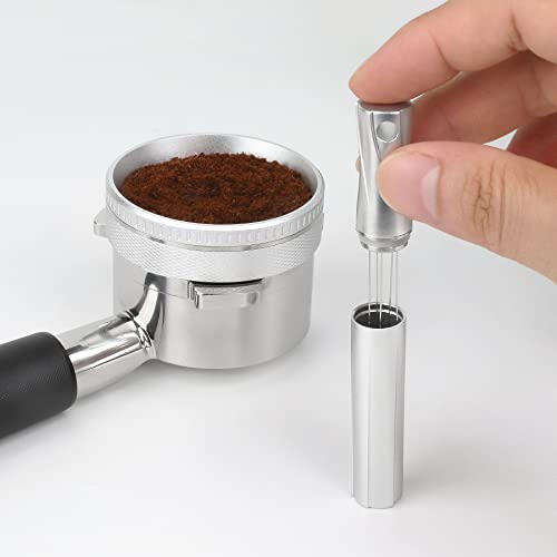 FIRJOY WDT Distribution Tool - Espresso Coffee Stirrer I 0.4mm Stainless Needles - Great Gift for the Home Barista (Mini Pen Style, 3.5" - Silver) - Kitchen Parts America