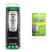 everydrop by Whirlpool Ice and Water Refrigerator Filter 4, EDR4RXD1, Single-Pack & Affresh Dishwasher Cleaner, Helps Remove Limescale and Odor-Causing Residue, 6 Tablets - Grill Parts America