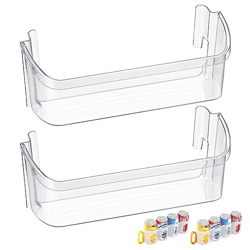 2 Pack Refrigerator Lower Bin Door Compatible With Frigidaire Part #240323002 - Clear
