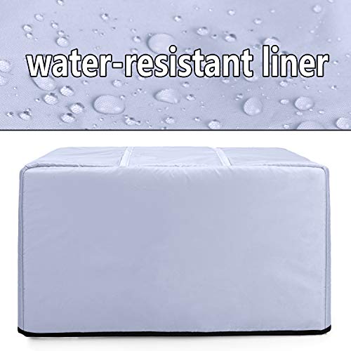 Luxja Dust Cover for Microwave Oven (Fits for Most 0.7 Cu.Ft Microwaves), Microwave Oven Cloth Cover with Front Pocket, Gray - Kitchen Parts America