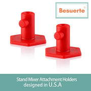 Kitchen Mixers Attachments Hangers-Besuerte Kitchen Mixer Parts for Organizing Kitchen Aid Stand Mixer Attachments, Kitchen Accessories For Stand Mixer Under Cabinet Storage Mount(4pcs Red ) - Kitchen Parts America