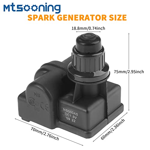 Mtsooning Spark Generator 5 Outlet, Universal Push Button Igniter, AA Battery BBQ Gas Grill Ignitor Replacement for Broil King Broil-Mate Huntington - Grill Parts America