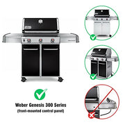 Coisien 62752 19.5 inch Grill Burner and 7622 Heat Deflector Fits Weber Genesis 300 Series, 304 Stainless Steel Grill and Porcelain Steel Heat Plates Replacement Parts for Genesis E- 310 S-310 E-320 S-320 E-330 S-330 EP-310 EP-320 EP-330 CEP-310 CEP-320 C - Grill Parts America