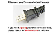 "[UL Listed] GJS Gourmet 2 prong power cord and fuse combo compatible with Instant Pot LUX60". This cord is not created or sold by Instant Pot. - Kitchen Parts America