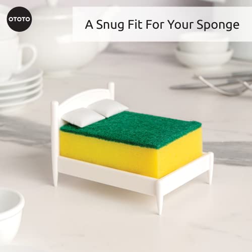 OTOTO Clean Dreams Kitchen Sponge Holder - Plastic Dish , Fits Any Standard Size Scrubby - Decor, and Unique Gift Idea - - Grill Parts America