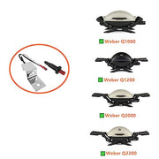 SafBbcue 80462 Grill Igniter Replacement for Weber Q1000 Q 2200 Q1200 Grill Accessories Replacement Parts,Weber Q100 Q120 Q200 Q220 Gas Grill Ignitor Replacement Parts,Weber 386001 386002 566001 Parts - Grill Parts America