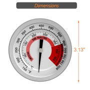 BQMAX 3 1/8" Grill Thermometer Replacement Parts for Kitchenaid 720-0733A, 720-0745, 720-0745B, 720-0787D, 720-0819, 720-0826, Grill Heat Indicator Temp Gauge for Nexgrill 720-0745 - Grill Parts America