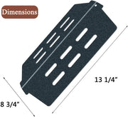 QuliMetal 17.5" Porcelain Steel Flavor Bars and Heat Deflector for Weber Genesis 300 E310 E320 E330 S310 S330 (with Front Control Knobs), Replaces Weber 7620 7621 65505 7622 - Grill Parts America