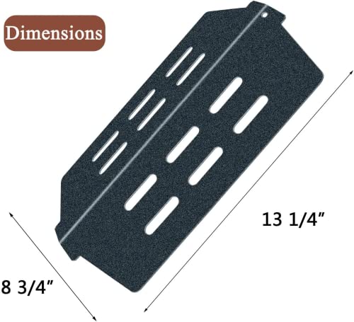 QuliMetal 17.5" Porcelain Steel Flavor Bars and Heat Deflector for Weber Genesis 300 E310 E320 E330 S310 S330 (with Front Control Knobs), Replaces Weber 7620 7621 65505 7622 - Grill Parts America