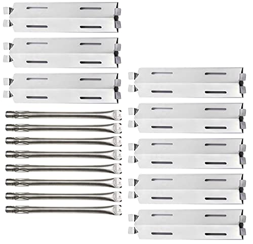 Hisencn Grill Replacement Parts for Members Mark GR2039201-MM-00, 17 inch Heat Plates, Grill Burners Replacement for Bakers and Chefs ST1017-012939 SAMS Club and Grill Chef BIG-8116, Uniflame (8 Pack) - Grill Parts America