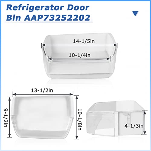 Refrigerator Door Bin AAP73252202, Replacement of the Right Refrigerator Shelf for LG, Kenmore Refrigerators, Replacing AAP73252201, AAP73252206, AAP73252211, MEA62590401, Door Shelf Bin 1 pc - Grill Parts America