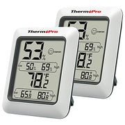 ThermoPro TP50 2 Pieces Digital Hygrometer Indoor Thermometer Room Thermometer and Humidity Gauge with Temperature Humidity Monitor - Grill Parts America