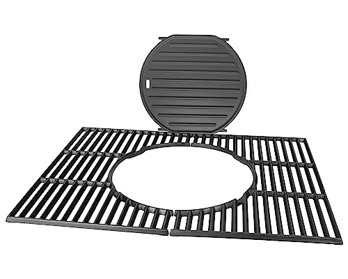 SafBbcue Cast Iron Gourmet BBQ System Sear Grates for Weber 200/300 Series Grill Parts, Weber Spirit E-210 Spirit E-310 Genesis II E-310, Genesis II LX S-440 Grill Grates,Weber 64812 64815 64830 Parts - Grill Parts America