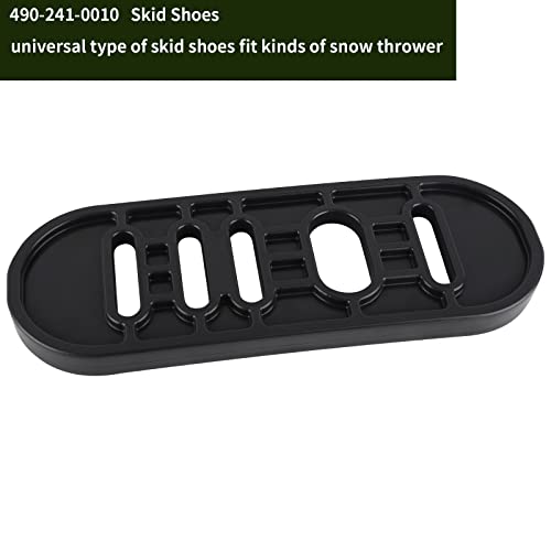 SIMPERAC 490-241-0010 Snow Thrower Skid Shoes Universal Polymer Slide Plates for MTD Snow Blower with Mounting Hardware Kit (2 Packs) - Grill Parts America