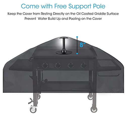 Unicook Griddle Cover, Compatible for Blackstone 36 Inch Grill, Camp Chef and More, Flat Top Grill Cover with Sealed Seam, Heavy Duty Waterproof Cooking Station Griddle Cover, Includes Support Pole - Grill Parts America