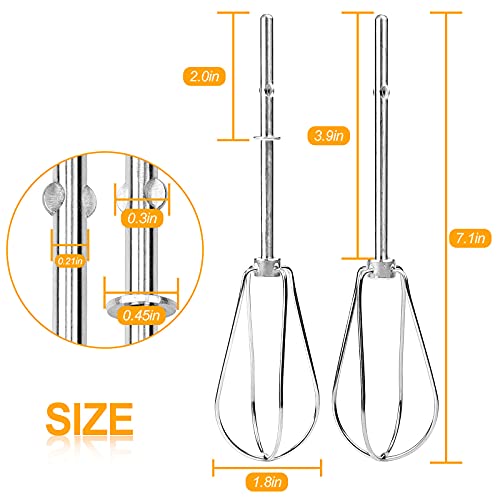 Hand Mixer Beaters W10490648 Hand Mixer Attachment Beaters Replace W10490648 KHM2B AP5644233 PS4082859 (2PACK) - Kitchen Parts America