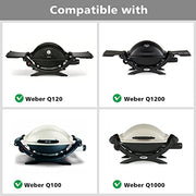 Barbqtime 17 Inch Grill Burner Tube and Cast Iron Cooking Griddle for Weber Q100 Q120 Q1000 Q1200 Baby Q Gas Grill, Stainless Steel Grill Burner Replacement Parts for Weber 41657, 69957, 60040, 6558 - Grill Parts America