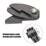 MWEDP 3-Pack Large Heavy Duty BBQ Smoker Hinge Compatible with Burn Shop BBQ Smoker Hinge Doors 8 x 2 1/4" Parts Weld On Heavy duty 3/16" plate steel (include bolt, nut and washers) - Grill Parts America