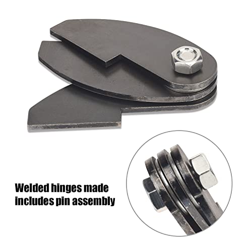 MWEDP 3-Pack Large Heavy Duty BBQ Smoker Hinge Compatible with Burn Shop BBQ Smoker Hinge Doors 8 x 2 1/4" Parts Weld On Heavy duty 3/16" plate steel (include bolt, nut and washers) - Grill Parts America
