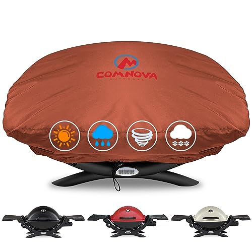Comnova Grill Cover for Weber Q Series - 7111 BBQ Cover for Weber Q2000 and Q200 Series Gas Grill Heavy Duty & Waterproof, 33 Inch Barbecue Covers for Weber Q2200, Q2000, Q2400, Q200, Q220 and More - Grill Parts America