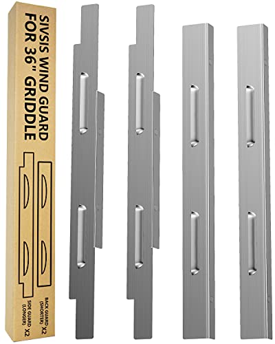 Wind Guards for Blackstone 36 Inch Griddle, Blackstone Griddle Accessories, Stainless Steel Magnetic Wind Screen, Compatible with Rear Grease Cup, Hood and Side Shelf, Gas Saving - Grill Parts America