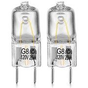Microwave Light Bulb for GE Samsung Kenmore Maytag Elite Over The Stove Range Microwave Oven, Halogen Light Bulb with G8 Bi-pin Base 20W Under Microwave Light, Replaces WB25X10019 WB36X10213, 2 Pack - Grill Parts America