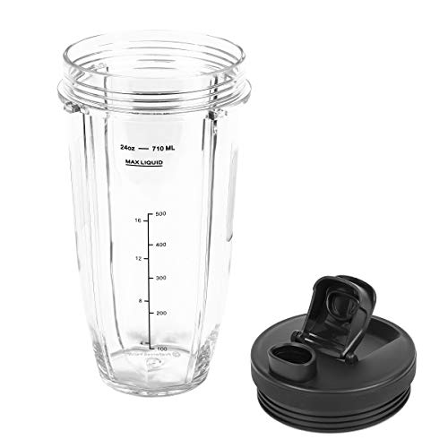 24 oz. Cups for Nutri Ninja with Sip & Seal Lids. Compatible with Bl450, Bl480, Bl490, Bl640, BL680 Auto IQ Series Blenders, by Preferred Parts