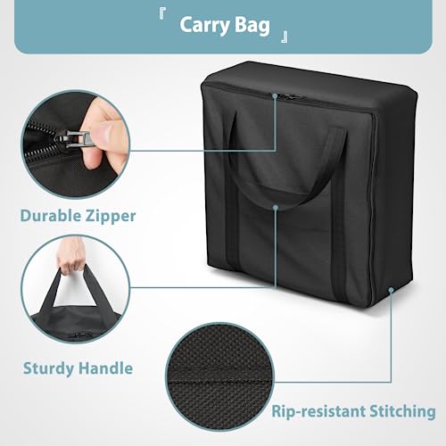 SHINESTAR Griddle Cover and Carry Bag for Blackstone 17 Inch Tabletop Griddle Without Hood, Portable Griddle Carry Bag for Travel, Heavy Duty 600D Waterproof Polyester, 2-Piece