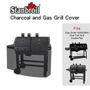 Stanbroil 8080 Dual Fuel Grill Cover Replacement for Char-Griller Duo/Double Play 5050/5650 Gas and Charcoal Grill - Grill Parts America