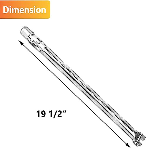 GRISUN 19.5" 62752 4 Pack 304 Stainless Steel Grill Burner for Weber Genesis 300 Series - E330 E320 E310 S330 S320 S310 EP330 EP320 EP310, Grill Burner Tubes for Weber Genesis 300 with Front Control - Grill Parts America
