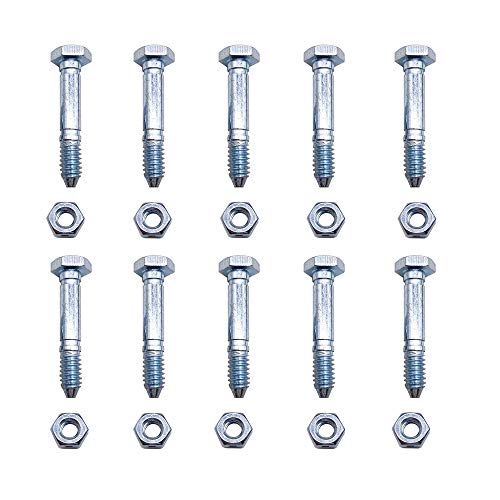 Pro-Parts 10PK Shear Pins and Nuts for Ariens 532005 53200500 Snow throwers - Grill Parts America