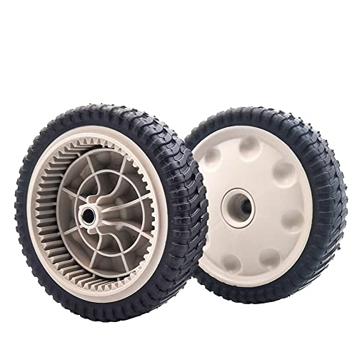 2-Pack Front Lawn Mower Drive Wheels – Green/Gray – Fits MTD, Replaces 734-04018 – Reliable Aftermarket Parts