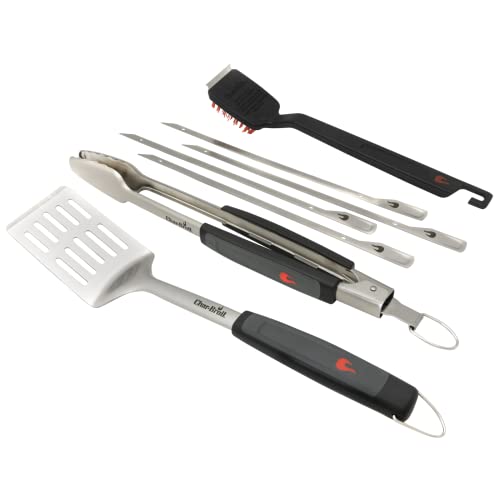 Char-Broil 7787993R04 Deluxe 7-Piece Tool Set, Stainless Steel - Grill Parts America