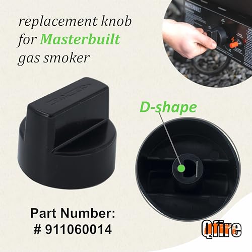 Qfire 911060014 - Control Knob Compatible with Masterbuilt 20051311 gs30d 2-Door Propane Gas Smoker - Grill Parts America
