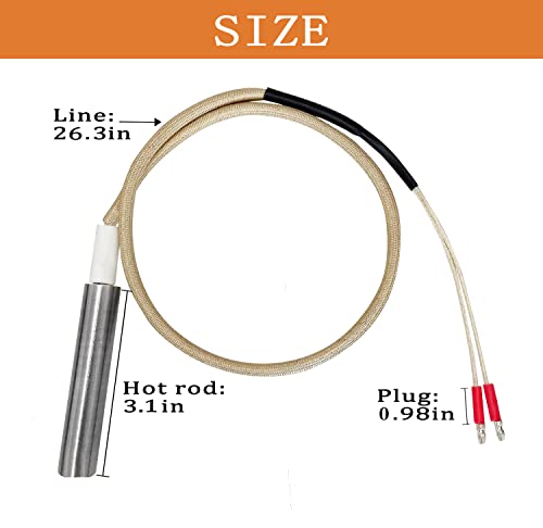 ZHOUWHJJ Replacement Igniter for 110V Green Mountain Daniel Boone and Jim Bowie Pellet Grill - Grill Parts America