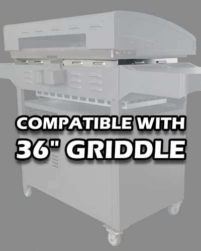 Wind Guards for Blackstone 36 Inch Griddle, Blackstone Griddle Accessories, Stainless Steel Magnetic Wind Screen, Compatible with Rear Grease Cup, Hood and Side Shelf, Gas Saving - Grill Parts America