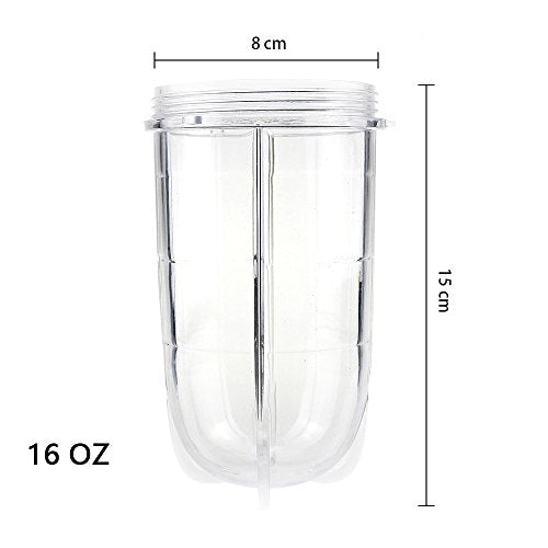 2 Pack 22 oz Tall Cup with Flip Top To-Go Lid and Cross Blade Replacement Parts Compatible with Magic Bullet 250W MB1001 Blenders